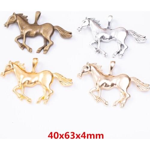 3pcs Vintage Ancient horse zinc alloy charms pendant suitable for DIY Bracelet Necklace metal jewelry accessories 7231