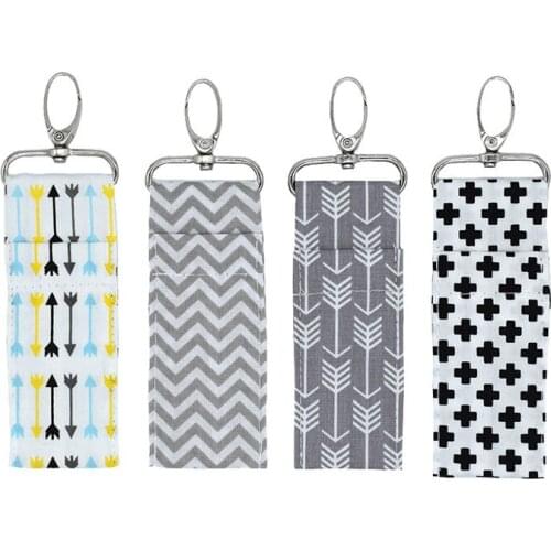 300pcs/lot Arrow Lipstick Holder Chapstick Holder Keychain Lipstick Pouch Bag Lip Palm Key Chain Mother Girls Gifts