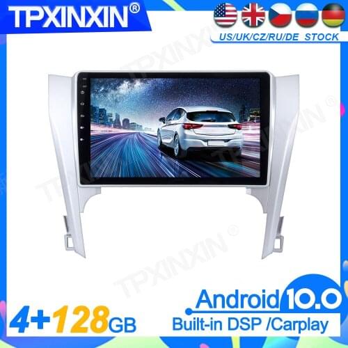 4G+128GB Android 10.0 For Toyota Camry 2012-2013 Head Unit Car Multimedia Player Auto Radio Tape Recorder GPS Navigation DSP IPS