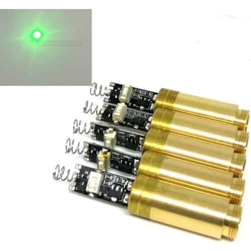 5pcs INDUSTRIAL/LAB 532nm 10mW Green Laser Diode Module Dot Ray Point Lazer Unit Lights 3.7V Driver Switch