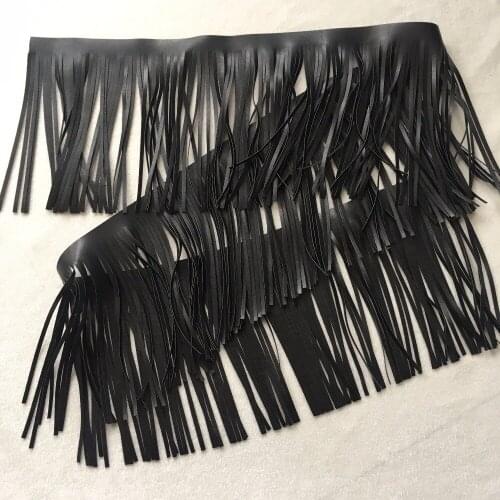 PU faux bag accessories fittings leather DIY garment clothes punk cord tieback tassel fringe sewing H0339B material trimming
