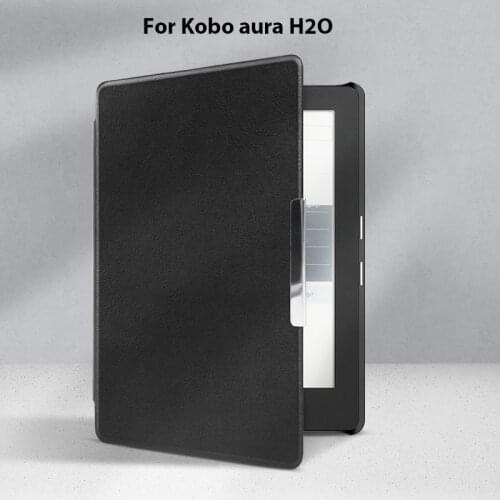 Case for Kobo Aura H2O 2014, Kobo 6.8 Inch E-book Waterproof Cover Magnetic E-reader Funda Capa Skin Shell