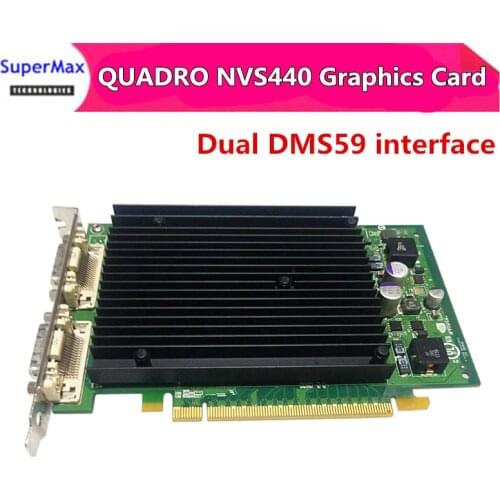 Originally used for Leadtek NVIDIA Quadro NVS440 128M DDR PCI-E graphics card, dual DMS59 interface connected to four screens