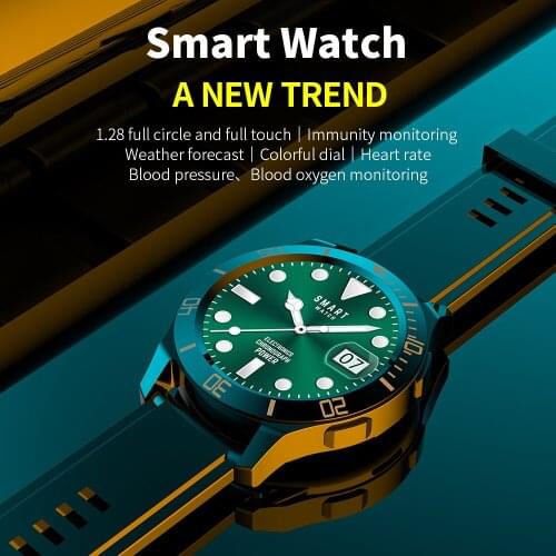 Round Screen Bluetooth Call Bracelet Body Temperature Detection Exercise Pedometer Heart Rate Smart Bracelet for IOS Android