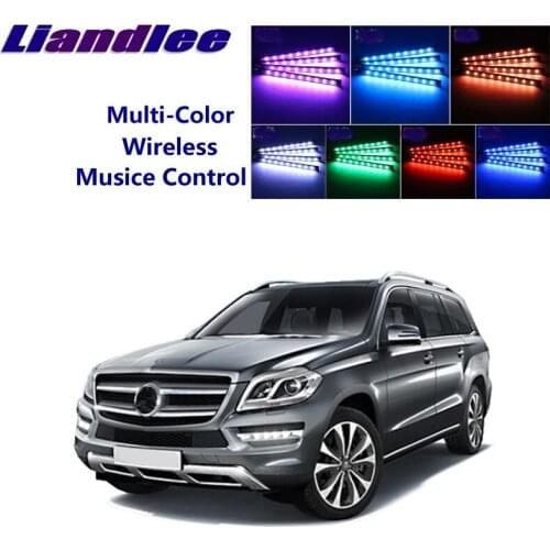 LiandLee For Mercedes Benz GLS GL MB X164 X166 Car Interior UnderDash FootWell Seat Accent Music Rhythm Ambient Light