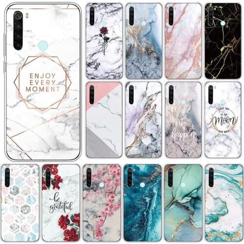 Marble Case For Xiaomi Redmi Note 8 Soft Silicone Back Cover For Xiomi Redmi Note8 6.3" Phone Cases TPU Shockproof Fundas Coque