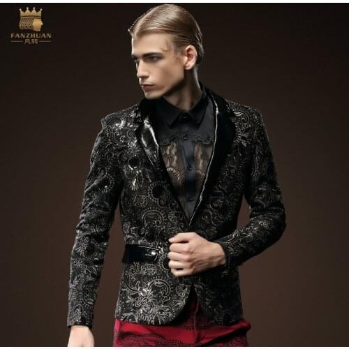 Fanzhuan Free Shipping mens male fashion 2015 winter conventional collar suit single breasted blazer long sleeved coat 510039