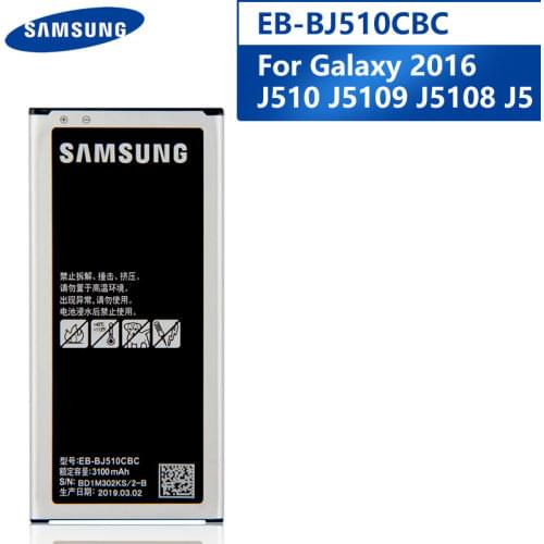 Original Replacement Phone Battery EB-BJ510CBC For Samsung GALAXY 2016 Version J510 j5109 j5108 J5 EB-BJ510CBE Battery 3100mAh