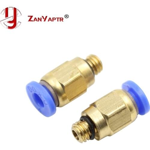 10 pcs/lot PC4-M6 Pneumatic Straight Fitting Connector for 4mm OD tubing M6 6mm Reprap 3D Printer Printers