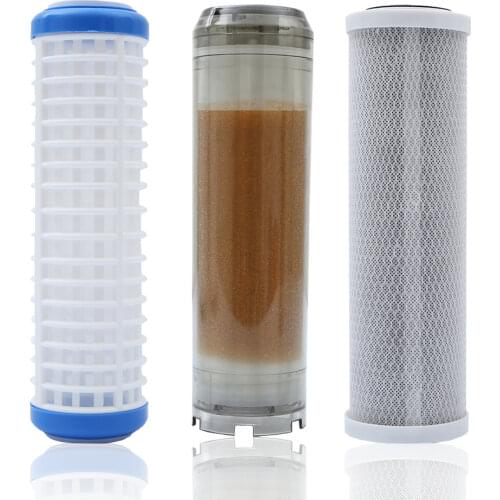 10 İnch Three Stage Whole House Filtration System Replacement Filters 10 "Washable Filter , Resin Filter , CTO Filter
