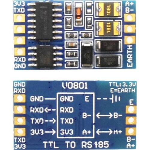 SN74HC04 + SP485 TTL to RS485 module Miniature full hole 485 to TTL level mutual conversion hardware automatic flow control