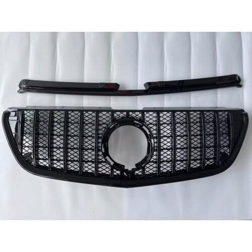 Styling Center Grille For Mercedes-Benz Vito V-Class W447 V250 V260 2021 ABS Front GT Bumper Grill Vertical Bar Middle Grill