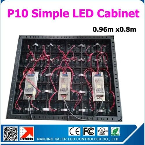 TEEHO 960x800mm p10 simple outdoor led cabinet including 30pcs waterproof 160x160mm p10 led modules for big led video wall board