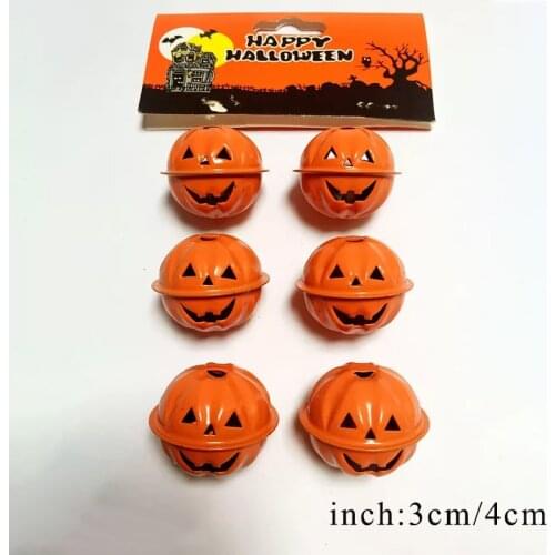 Halloween Decoration One Piece Of 6 Pieces Pumpkin Head Metal Bell As A Party Gift Or Hanging On A Tree To Decorate Supplies