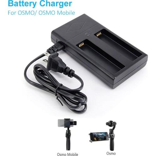 Universal Battery Dual Charger for DJI OSMO/ OSMO Mobile Handheld Gimbal Battery Charger LED Indicator with US/ EU Plug