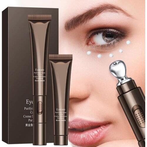 20g*2pcs (includes Replacement 20g) Gold Caviar Eye Skin Care Moisturizing Dark Circle Removes Dark Firming Anti-Puffiness Serum