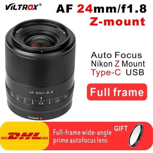 Viltrox 24mm F1.8 STM Full Frame Wide Angle Prime Auto Focus Lens for Nikon Z mount Cameras Z7II Z6II Z5