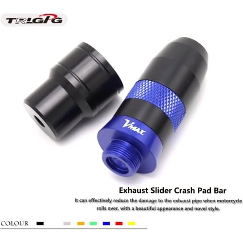 Motorcycle CNC Frame Exhaust Sliders Crash Protector Pads with logo For Yamaha V-MAX 2009-2018