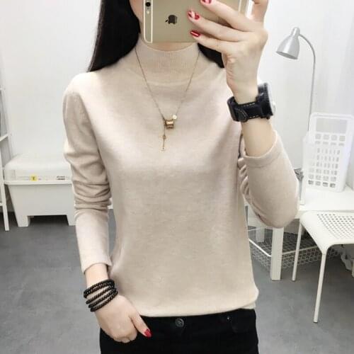 2021 New Arrival New Womens Half Turtleneck Sweater Bottom Coat with Autumn And Winter Clothing