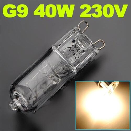 10pcs/lot G9 40W 230V LED Bulbs Halogen Light Bulbs Long Life Capsule Lamps Warm White Clear Bulbs