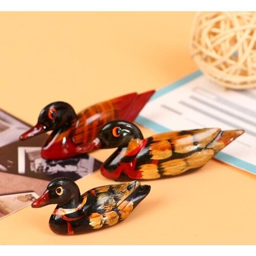 2pcs Vintage Resin Pair Of Mandarin Ducks Chopstick Holder For Home Decoration Feng Shui Craft Display Ornament Holiday Gifts