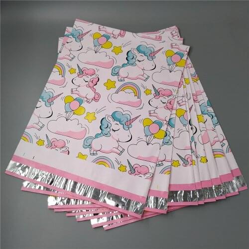 26x33cm 100pcs Pink Shipping Bags Mailer Envelopes Self Adhesive Waterproof Tear-Proof Postal Bags