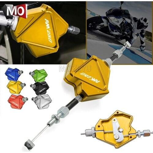 Motorcycle CNC Aluminum Stunt Clutch Lever Easy Pull Cable System For SUZUKI RMZ250 RMZ 250 2004-2018 2017 2016 2015 2014 2013