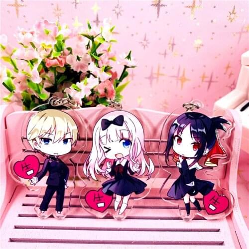Animation Kaguya-sama: Love is War Kaguya-sama wa KokurasetaiKeychain Double Print Keyrings Portachiavi Pendant