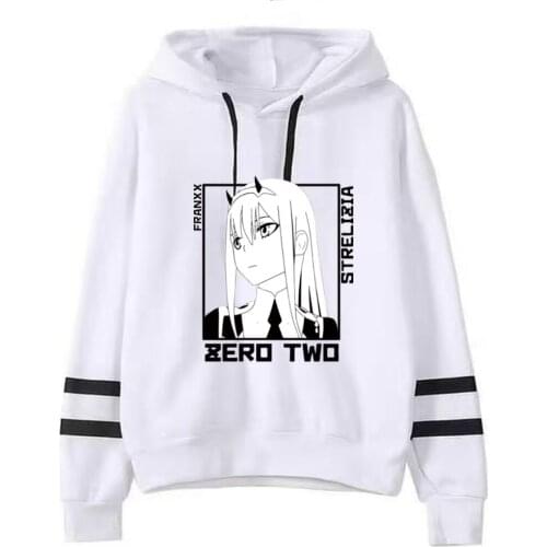 Anime Hoodie Zero Two Fashion Loose Long Sleeve Casual Print Streetwear