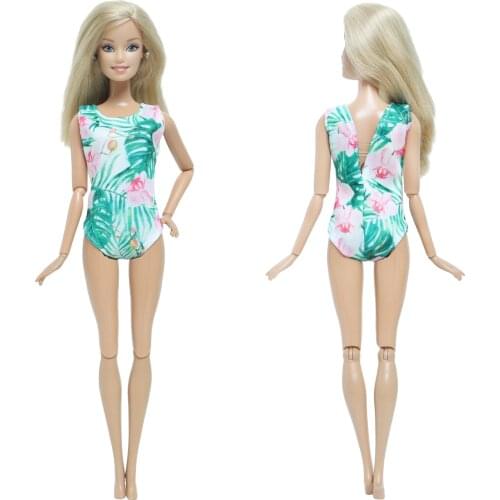 BJDBUS Fashion 1 Set Summer Beach Doll Swimwear Green Bikini Swimming Swimsuit Bathing Clothes for Barbie Doll Accessories Toys