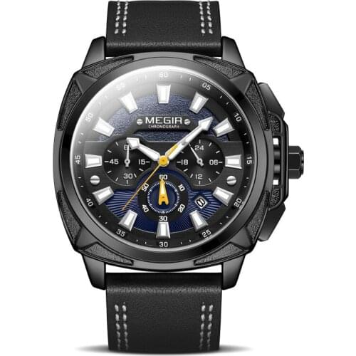 Fashion Casual Sport Watches for Men Waterproof Luminous Hands Leather Belt Military Watch Man Clock Chronograph Wristwatches