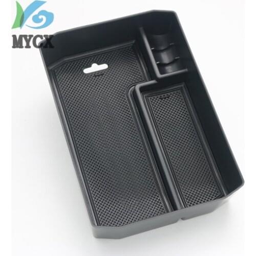 For Mitsubishi Eclipse Cross 2017 2018 2019 Car Armrest Storage Box Central Black Plastic Glove Container Control Case