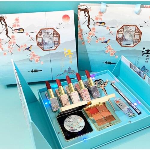 Jiangnan Town Forbidden City Scenery Music Set Chinese Style Makeup set maquillajes para mujer Lipstick Gift box eyeshadow