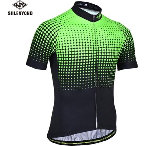 SIILENYOND summer short sleeve cycling Top Mens quick drying breathable cycling sportswear