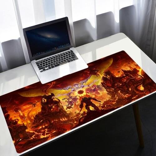 Doom Gaming Mouse Pad Gamer Kawaii Gaming Accessories Keyboard for Compass Mausepad Table Mat Varmilo Cannabis PC Gamer Complete
