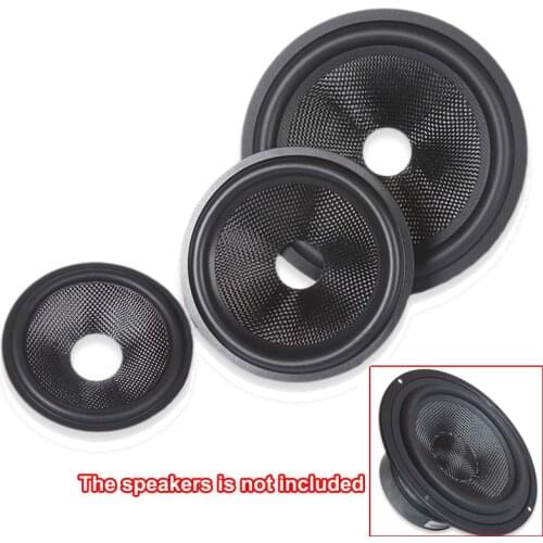 For 4"/5"/6.5" inch Speaker Cone Paper Basin Woofer Woven Fabrics Basin Drum Trumper Bass Repair Parts 26.5mm Core