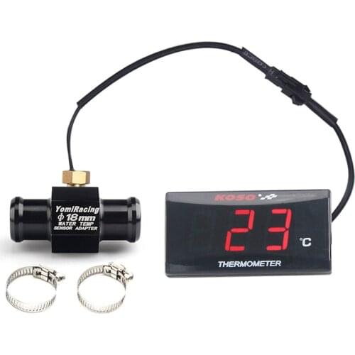 Motorcycle KOSO Water Temperature Mini Meter For XMAX250 300 NMAX CB 400 CB500X Sensor Water Temp Adapter Scooter And Racing