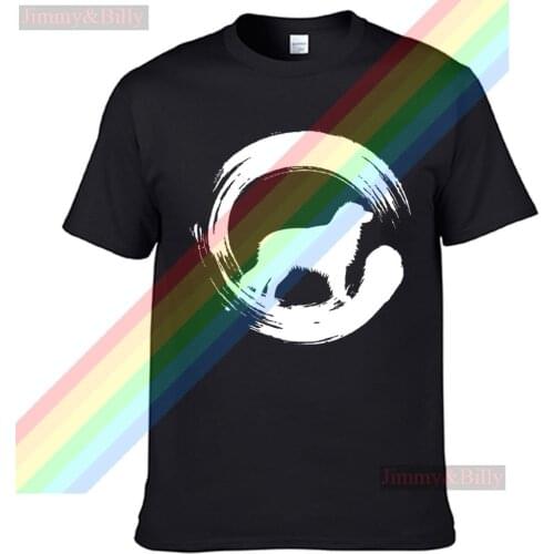Enso Circle Aussie Zen Circle Dog Lover Men Women Summer 100% Cotton Black Tees Male Newest Top Popular Normal Tee Shirts Unisex
