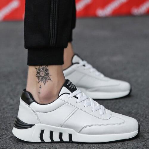 Cuero for de sale hot zapatos sneakers informales on black 39 sneaker shoes male Casual para causal mens fashion Sneakers white