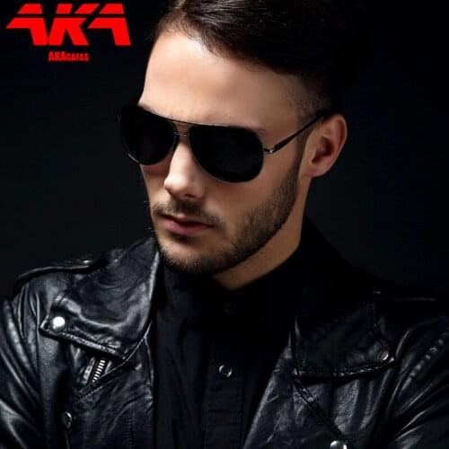 AKAgafas 2021 Polarized Men Sunglasses Brand Designer Sunglasses Men Vintage Metal Glasses Luxury Polarized Oculos De Sol Mujer