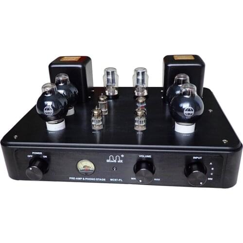 NEW MC67PL preamplifier 70W*2, MM amp 6N11/6SN7 tube fever preamplifier, signal to noise ratio: 88dB, Input level: 100mv-1000mv