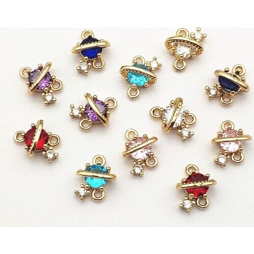 New Arrival! 9x11mm 100pcs Crystal/Copper Connectors For Handmade Necklace Earring DIY Parts Jewelry Findings & Components