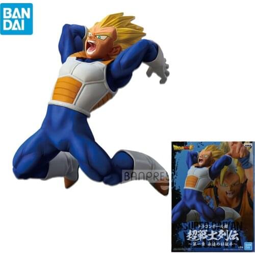 Original Bandai Dragon Ball Z Anime Figure Super Vegeta Doll Model Dragon Ball Series Anime Action Figures Toys for Children