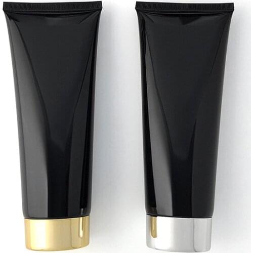 200g 24pcs Empty Squeezed Soft Tube Bottles Black Refillable Bottle For Shampoo Lotion Washing Face Washing Hand Cream Packaing