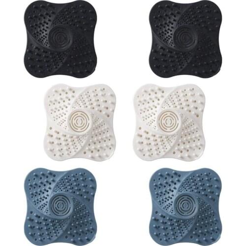 GTBL Silicone Bathtub Stoppers, Sewer Hair Traps for Sink Drain Filters, Sewer Filters for Holding Hair and Sundries(6 PCS)