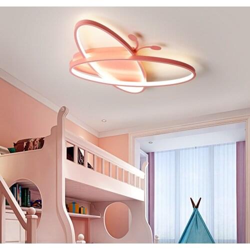 Modern ceilig LED Lighting kids bedroom lamp girl boy room lamp ceiling lamp Nordic Living room light Butterfly lights CL50906