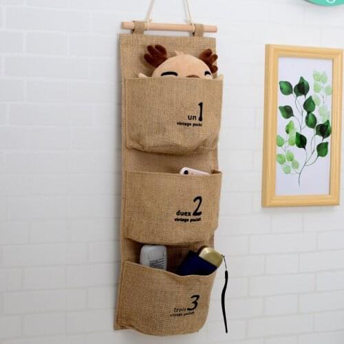 Storage Bag behind the Door Cute Fabric Wall Hanging Wall Hanging Storage Bag Wall Hanging Dormitory Wall Phone Accessory