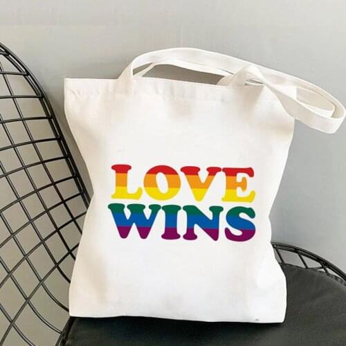 Lgbt shopping bag shopping recycle bag jute bag shopper cotton bag sacola boodschappentas fabric reciclaje sacolas