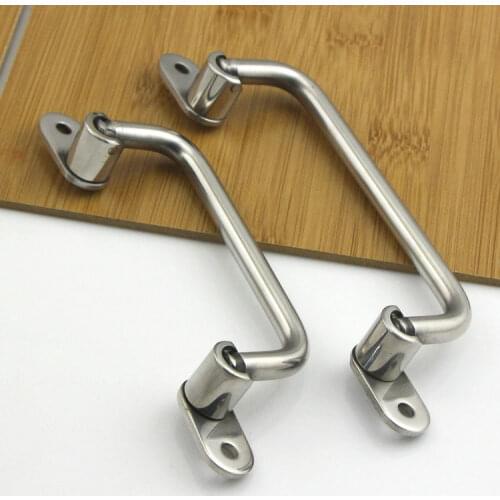 138mm 158mm 304 Stainless steel heavy duty folding handle External installed industrial equipment handle box spring handle
