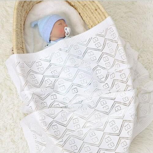 Newborn Knitted Blankets Super Soft Infant Swaddle Baby Girls Boys Stroller Blanket Infantil Wrap Kids Bedding Swaddle